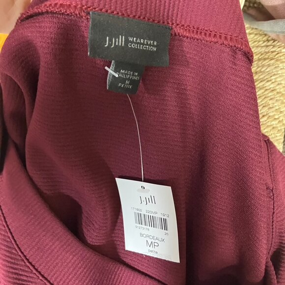 J. Jill Wearever Collection Long Sleeve Knit Dress Maroon Womens MP New‎ Classic - Picture 11 of 14